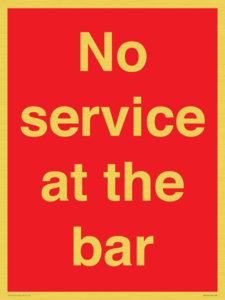 No service at the bar